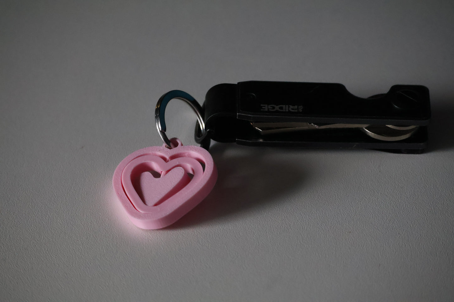 Spinning Hearts Keychain