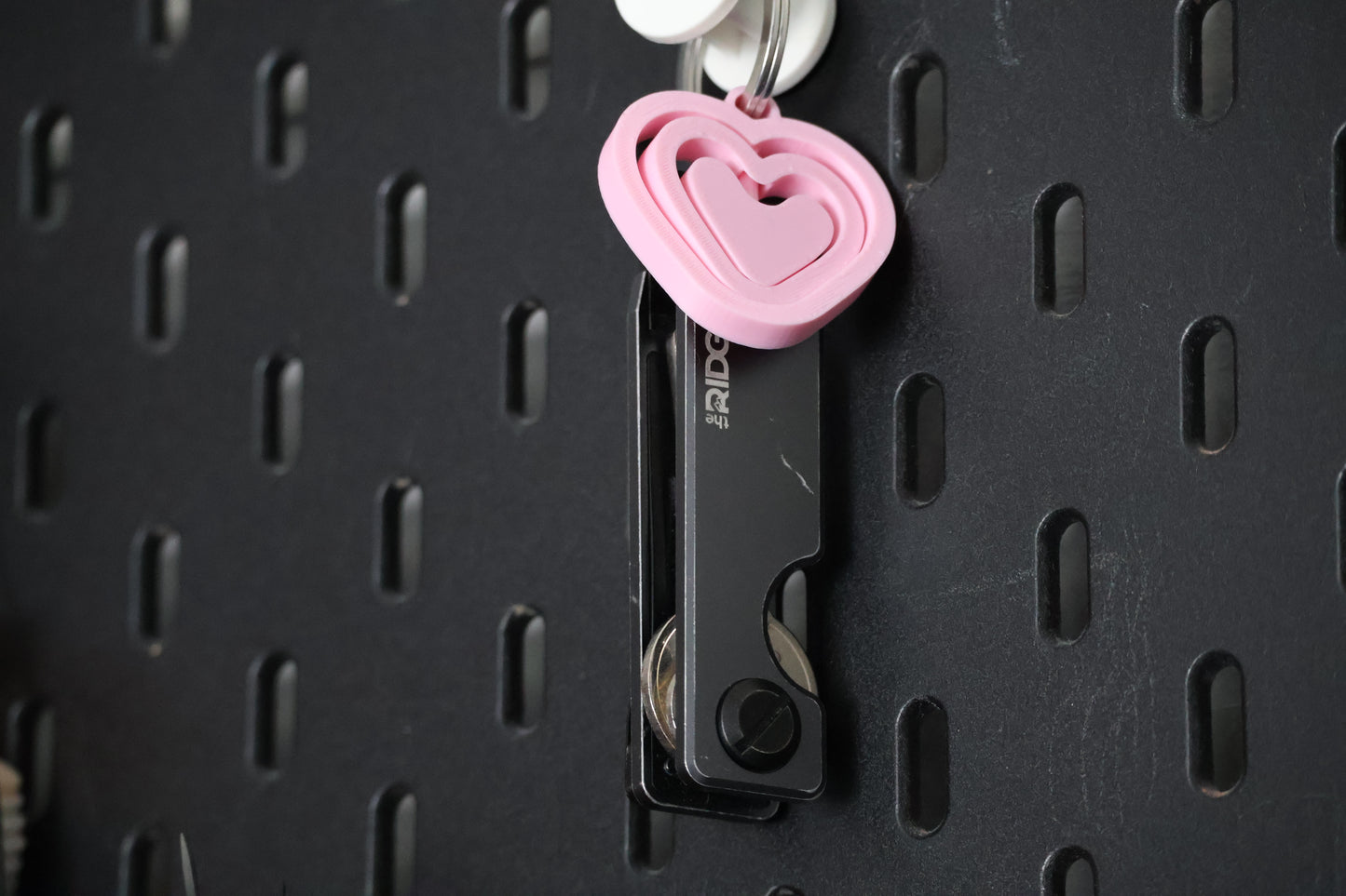Spinning Hearts Keychain
